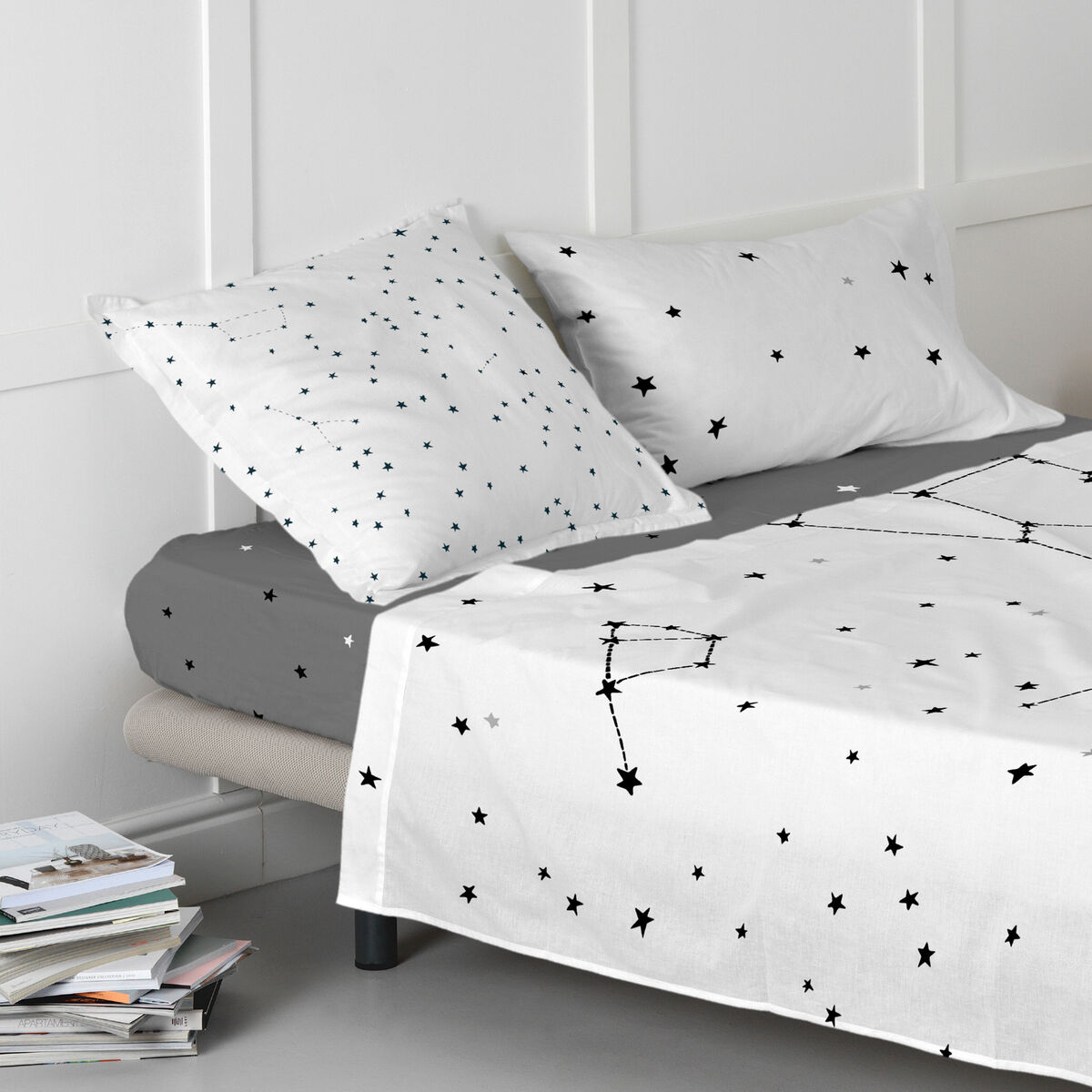Fitted sheet HappyFriday BLANC Multicolour 105 x 200 x 32 cm